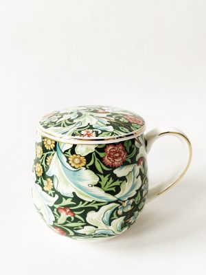 Krus m lokk og sil gaveeske eikeblad