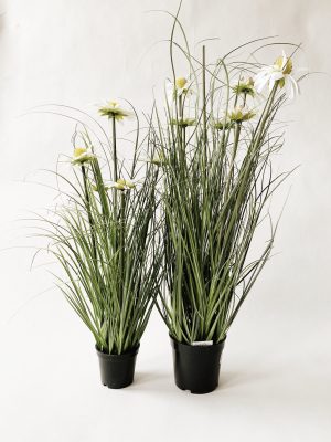 Strå Solhatt 61 cm hvit