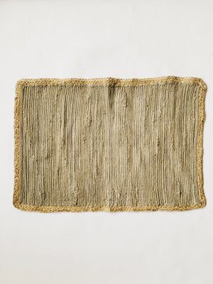 Dørmatte bomull/jute 50x70 cm grønn