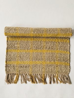 Rye ruter 60x160 cm gul