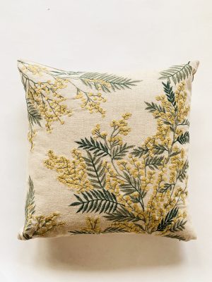 Putetrekk 45x45 cm mimosa brodert