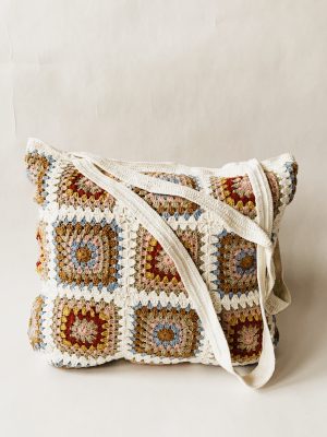 Mormor heklet håndveske 40x28 cm