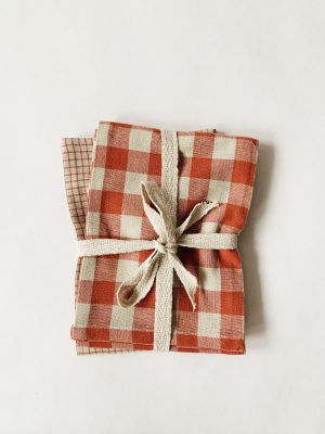 Kjøkkenhåndkle 45x45 cm s/2 rødt