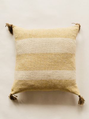 Putetrekk m striper 60x60 cm gult