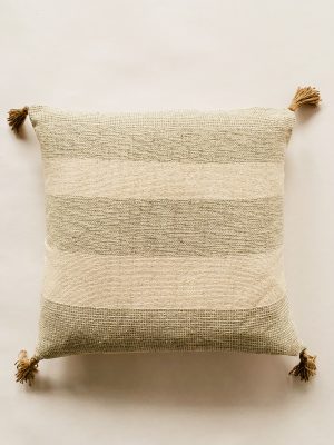 Putetrekk m striper 60x60 cm grønt